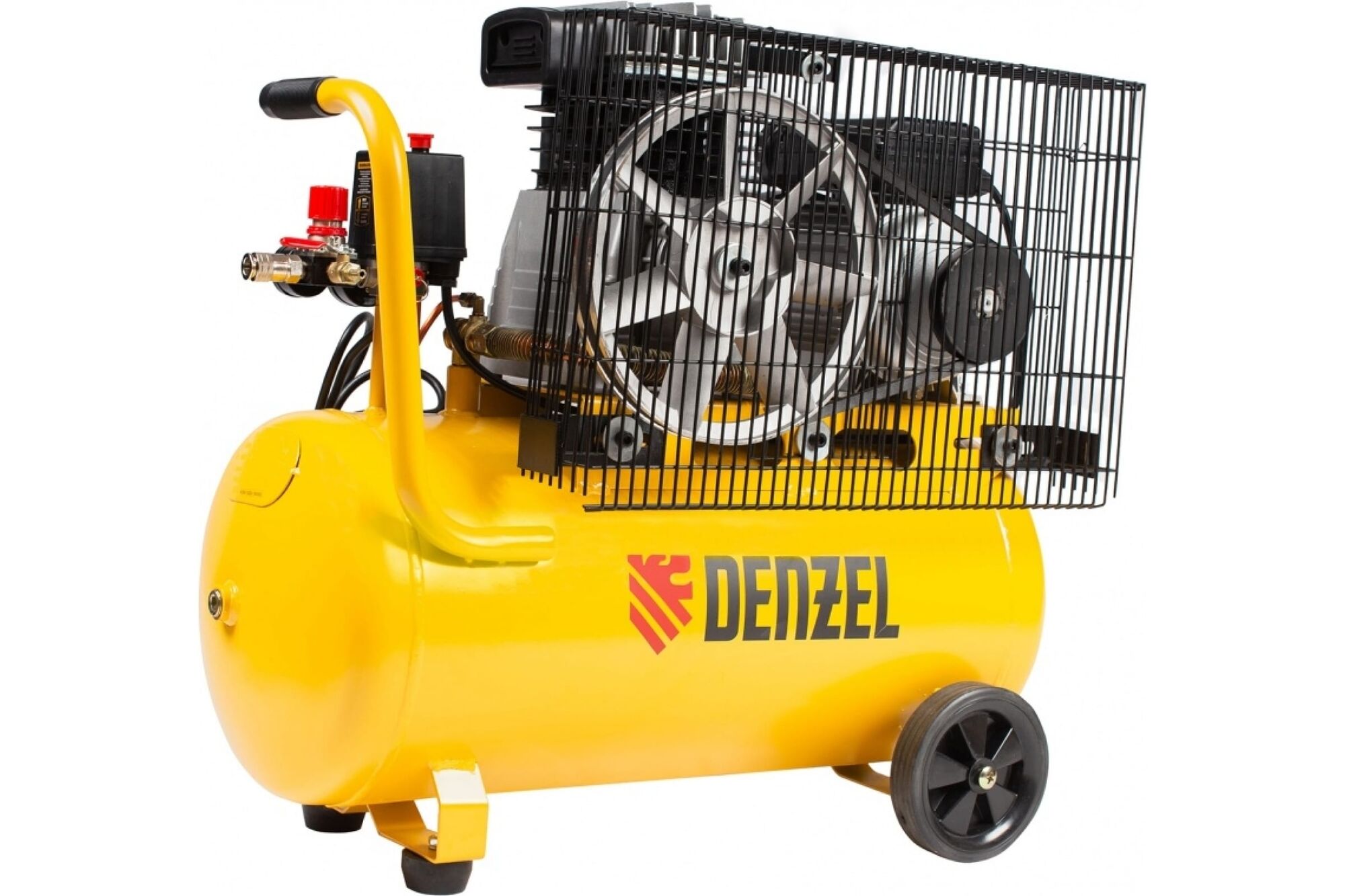 Воздушный компрессор с ременным приводом DENZEL BCI2300/50 2.3 кВт, 50 литров, 400 л/мин 58113 Denzel