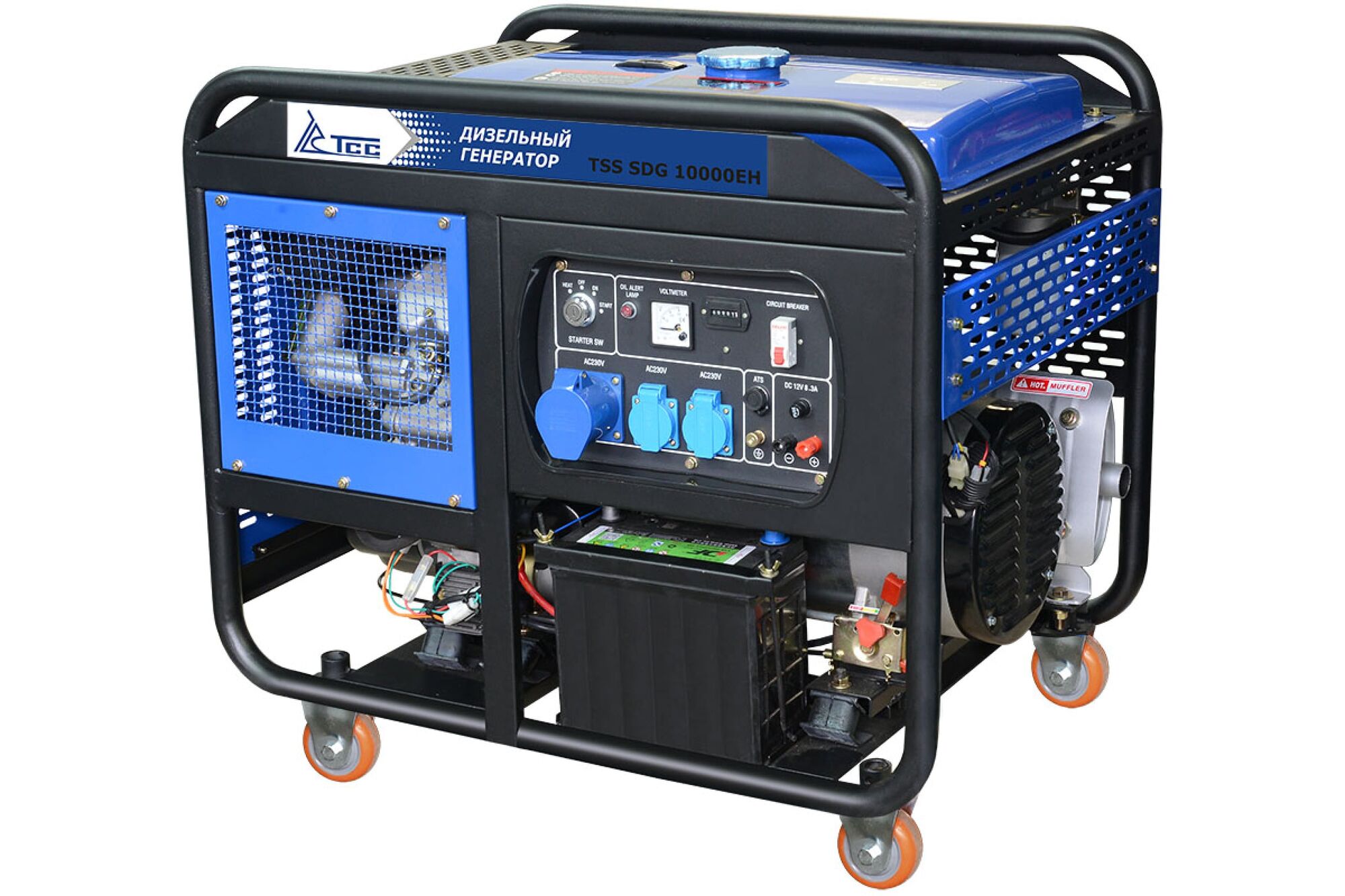 Дизельный генератор с электронной панелью ТСС SDG 10000EH 077028
