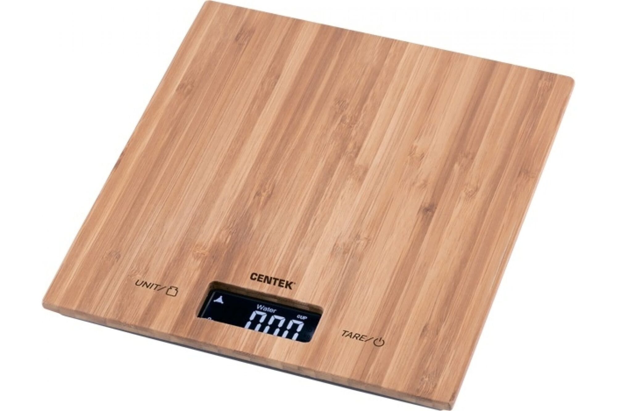 Кухонные весы Centek бамбук, сенсор, LCD- 59х27 с подсветкой, max 5 кг, шаг 1 г CT-2466