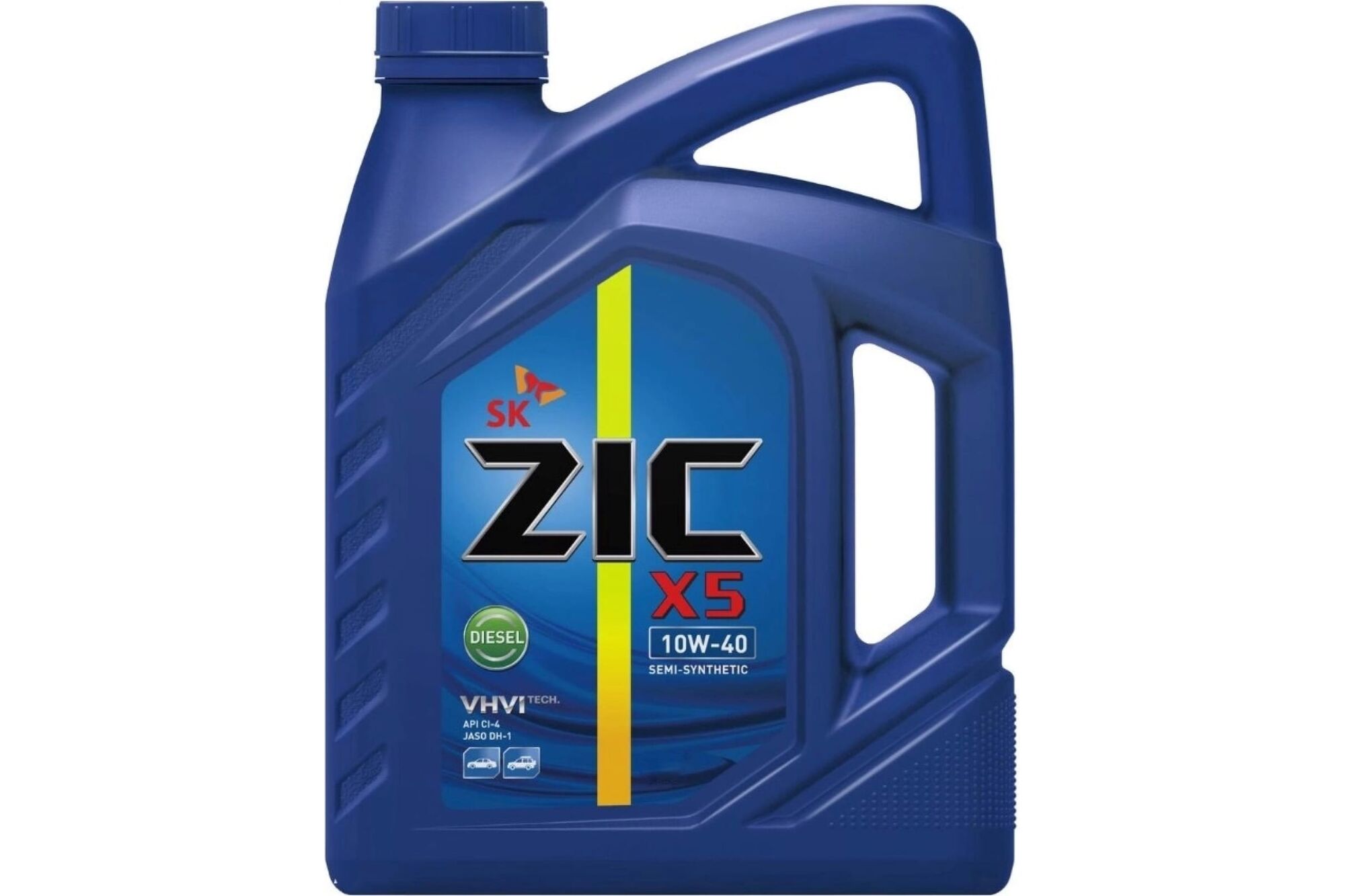 Масло (полусинтетическое, X5, 10w40, Diesel, 4 л) для дизельных двигателей легковых авто ZIC 162660