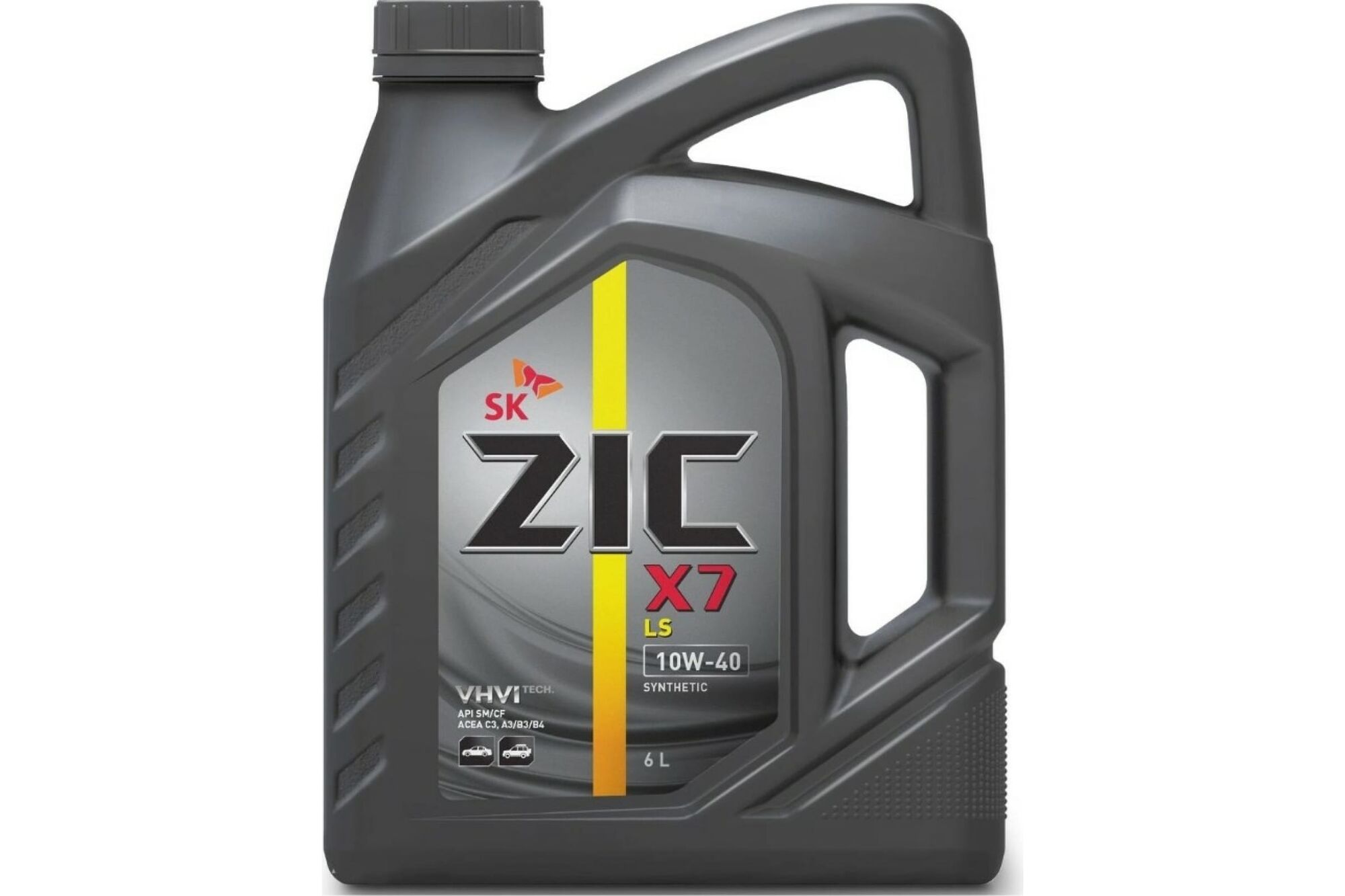 Масло синтетическое (X7 LS 10w40, SN/CF, 6 л, A3/B3, A3/B4, C3) для легковых автомобилей ZIC 172620