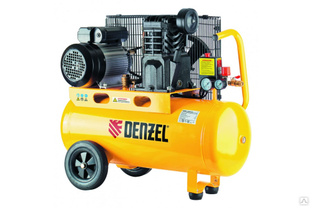 Масляный ременной компрессор 10 бар, производительность 400 л/мин, 2,3 кВт, 220 В DENZEL PC 2/50-400 Х-PRO 58094 Denzel #1