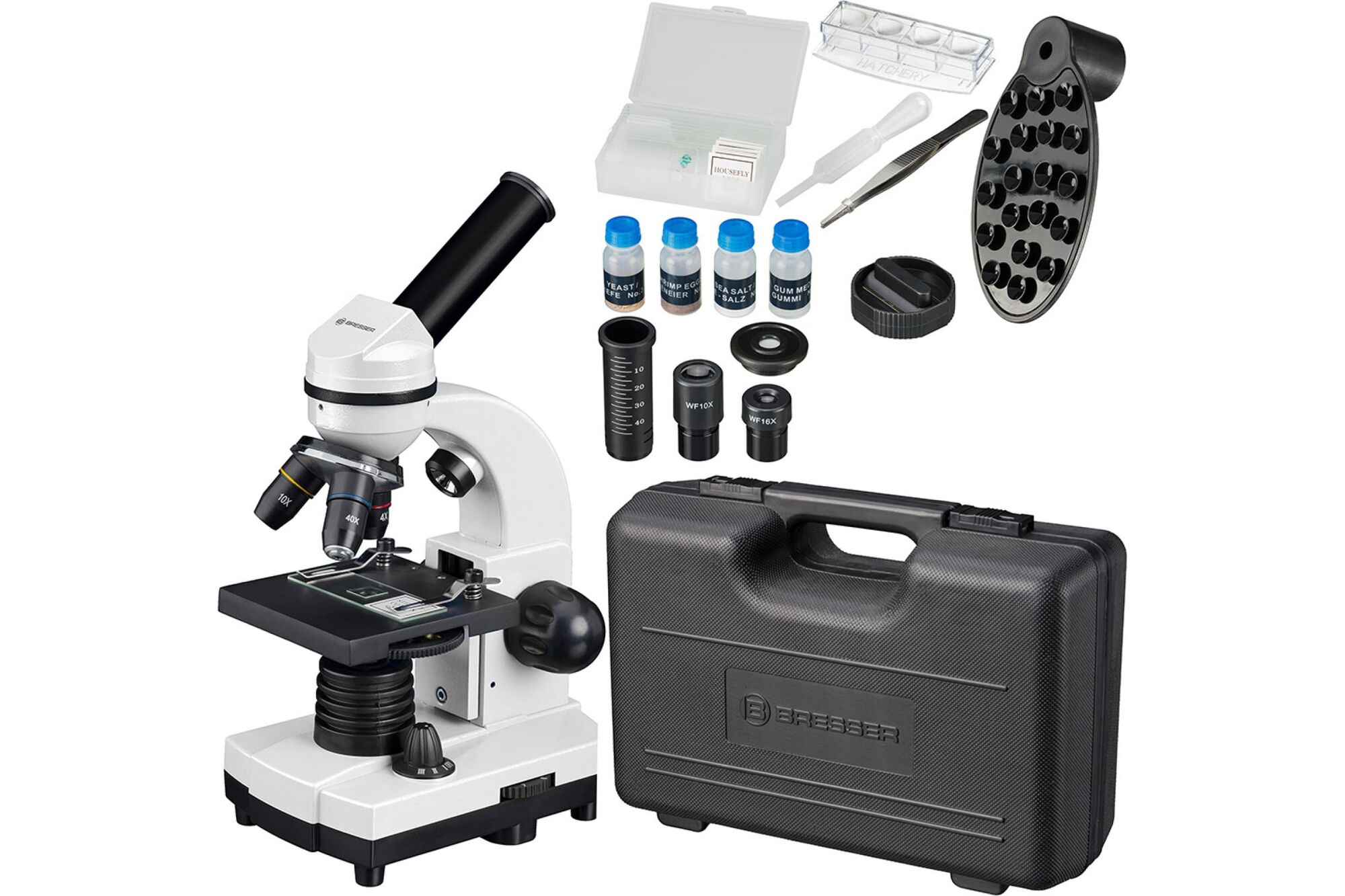Микроскоп Bresser Junior Biolux SEL 40–1600x, белый, в кейсе 75314