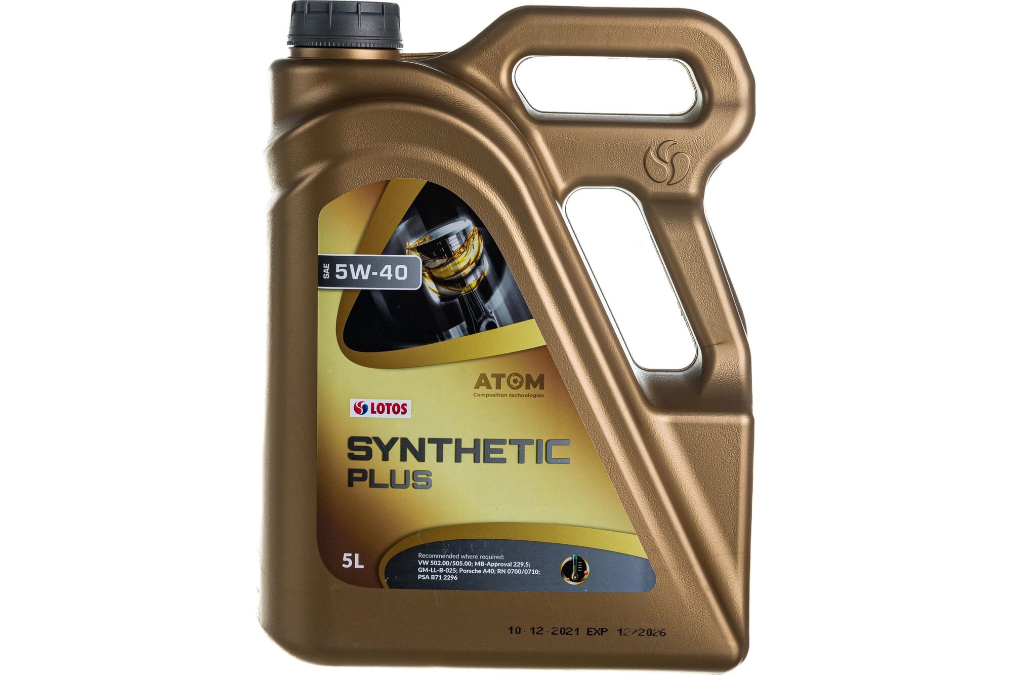 Моторное масло LOTOS SYNTHETIC PLUS синтетическое, 5W40, 5 л WF-K502Y00-0H1 Lotos 1
