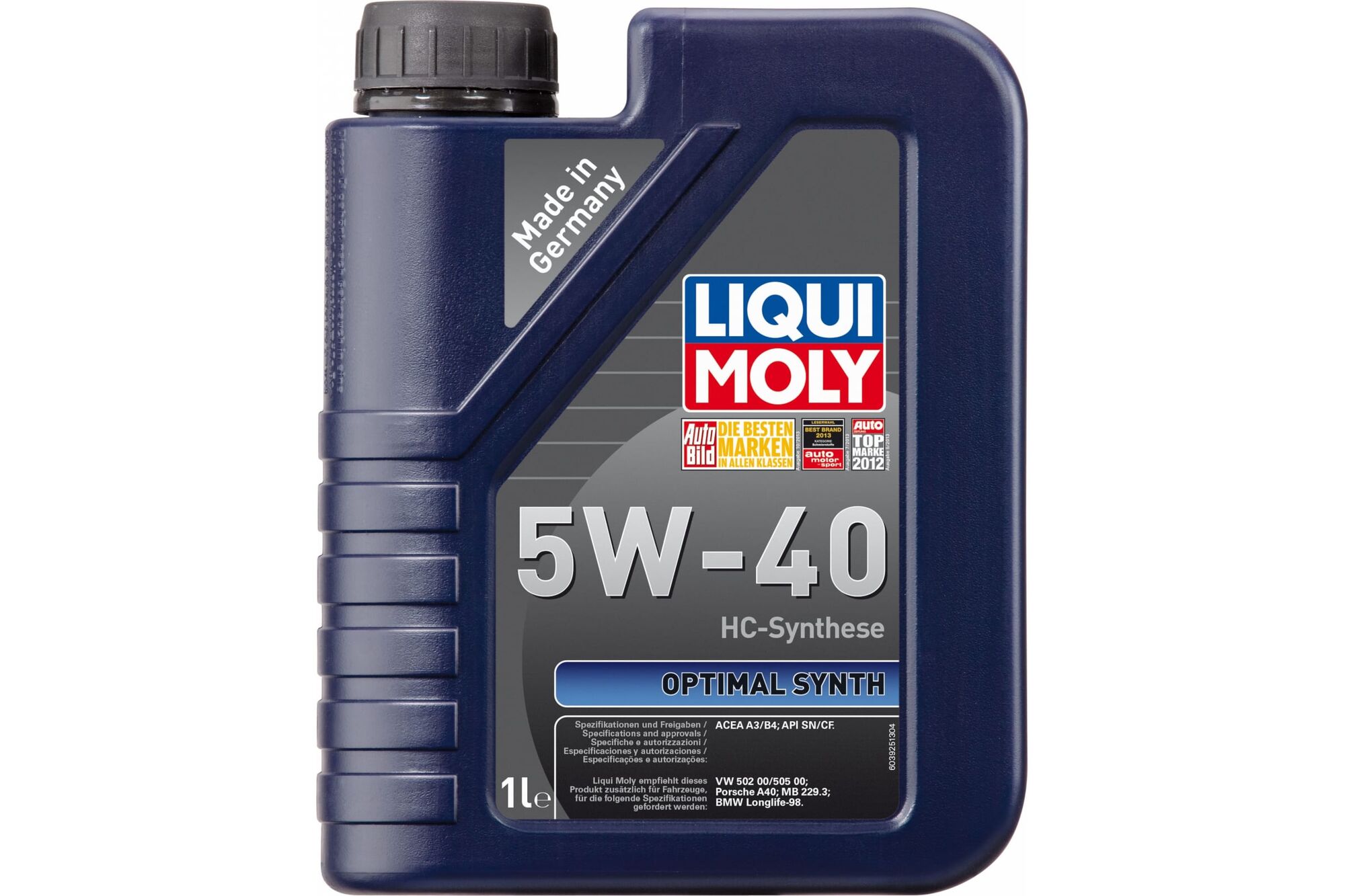 НС-синтетическое моторное масло LIQUI MOLY Optimal Synth 5W-40 1 л 3925 Liqui Moly