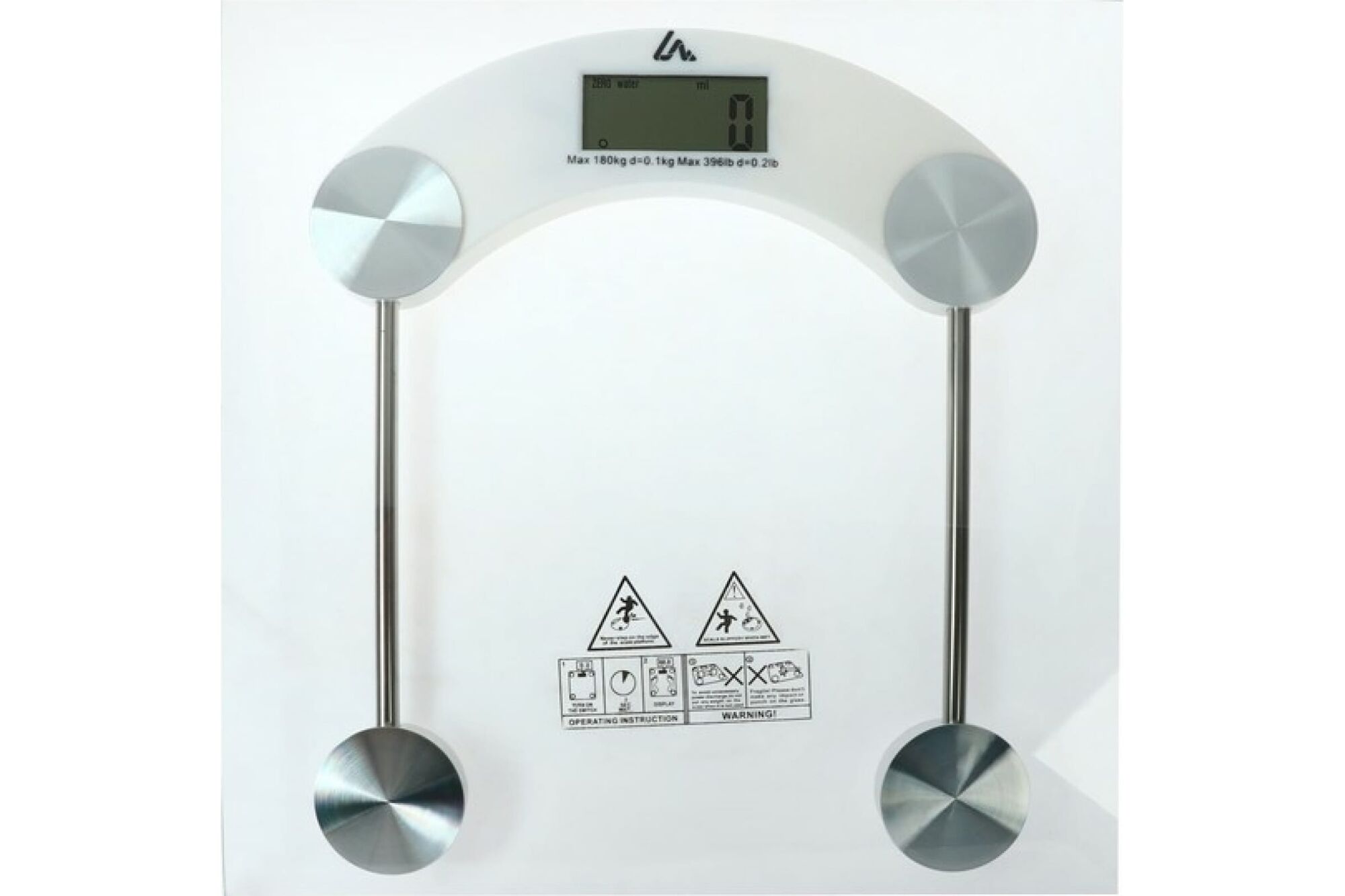 Напольные электронные весы LUAZON LVE-003 до 180 кг, 1xCR2032, стекло, белые 2580574