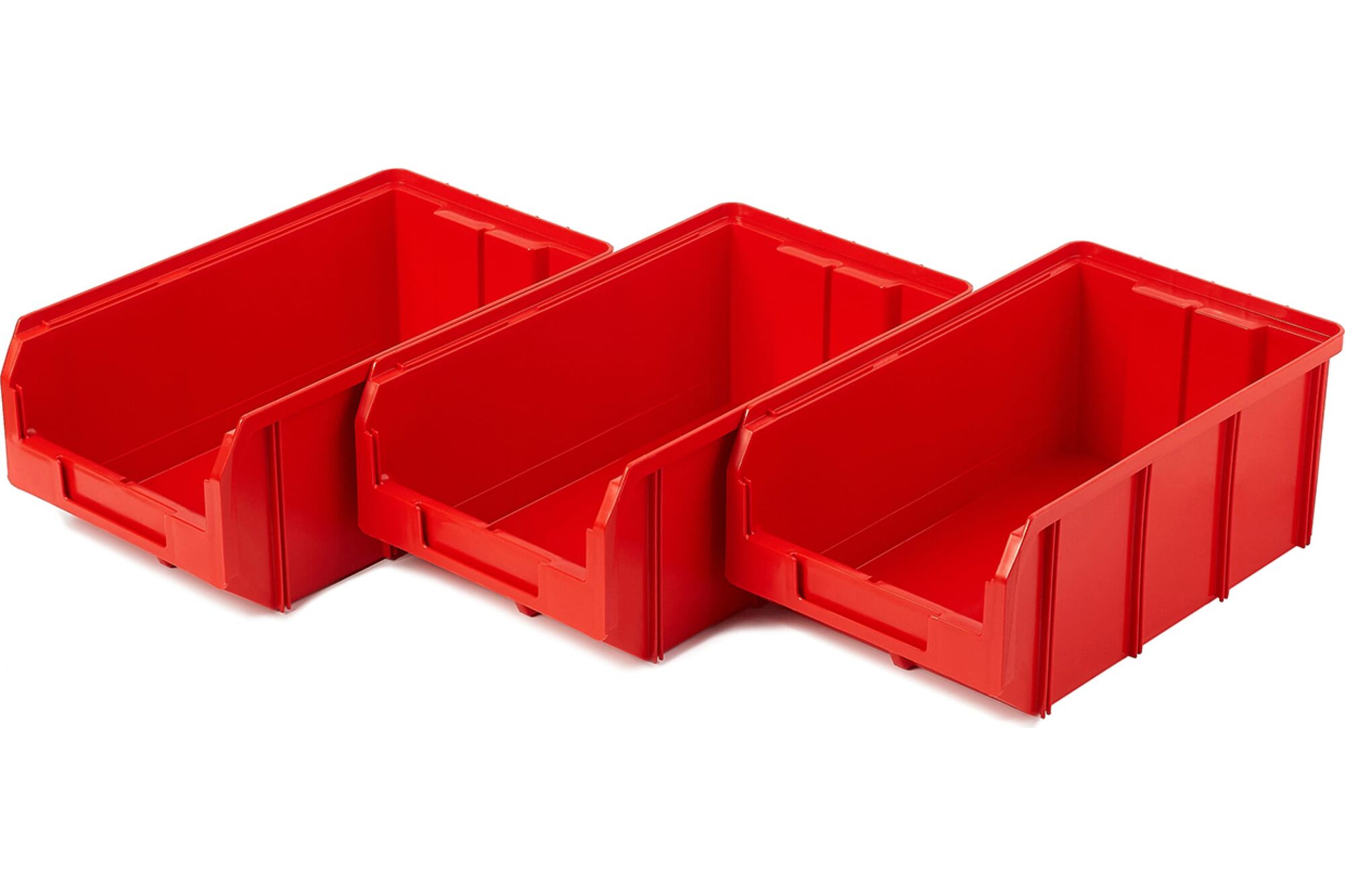 Пластиковый ящик СТЕЛЛА-ТЕХНИК комплект 3 штуки V-3-К3-красный