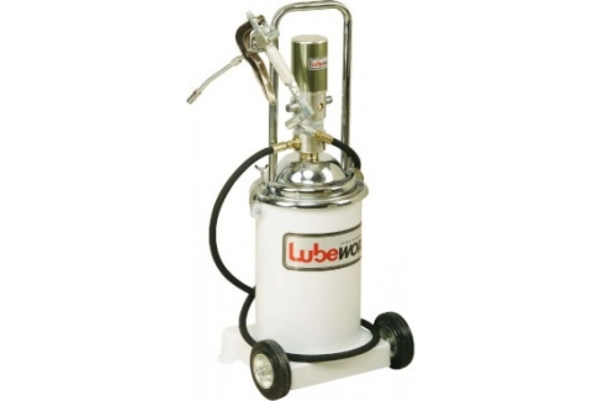 Пневматический солидолонагнетатель Lubeworks с емкостью 20 кг, шланг 2 м POP020