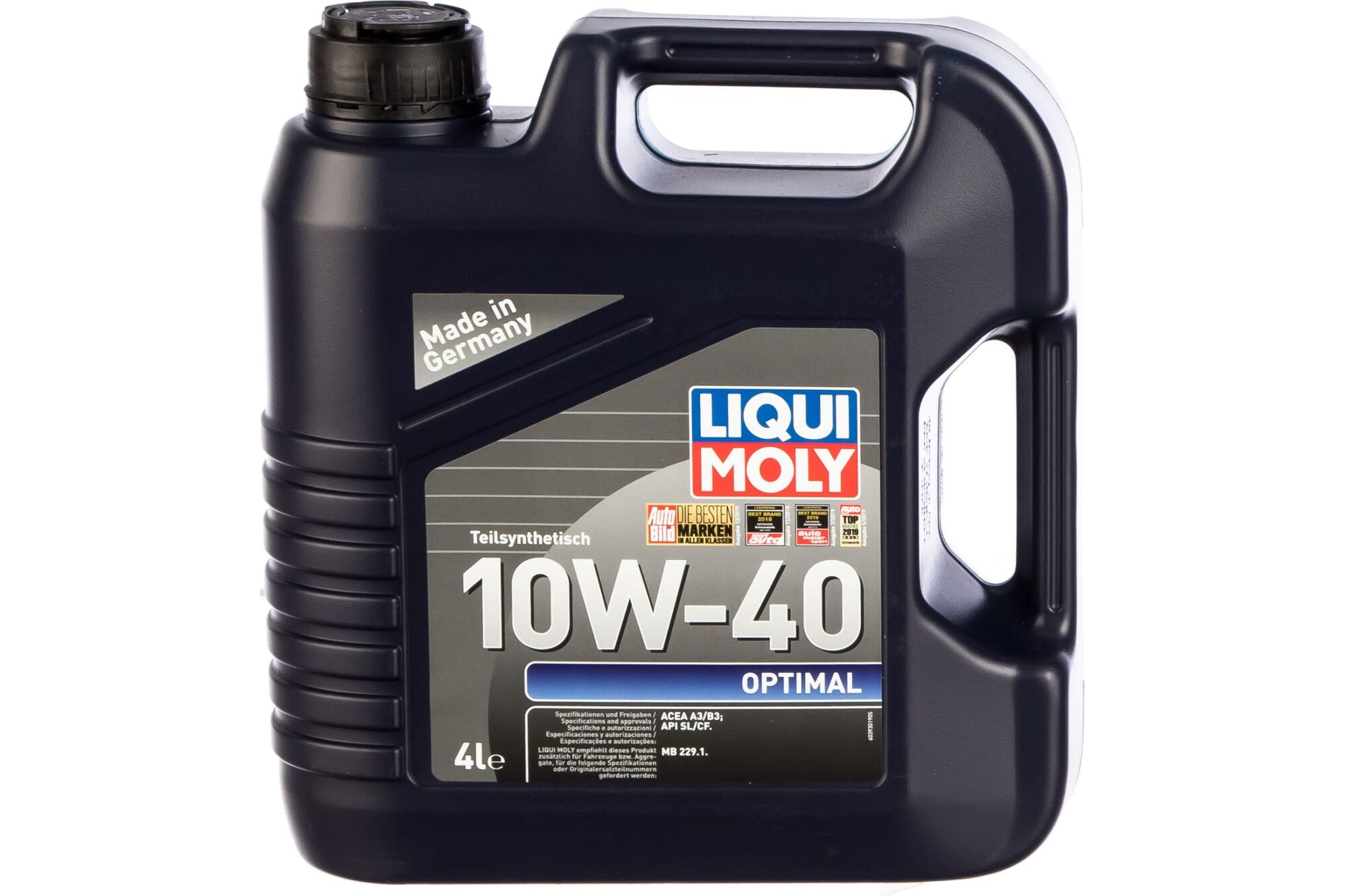 Полусинтетическое моторное масло 4 л 10W-40 LIQUI MOLY Optimal 3930