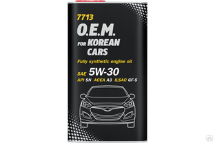 Синтетическое моторное масло MANNOL O.E.M. FOR KOREAN CARS 5W-30 Metal, 4 л 7030 Mannol 