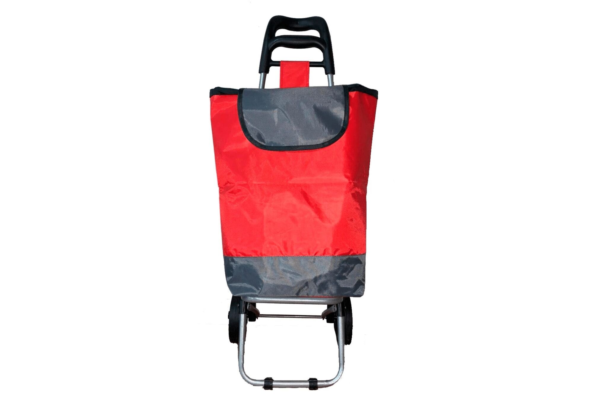 Хозяйственная тележка на 2 колесах FlexMet с прорезиненной сумкой, красная ТХС03