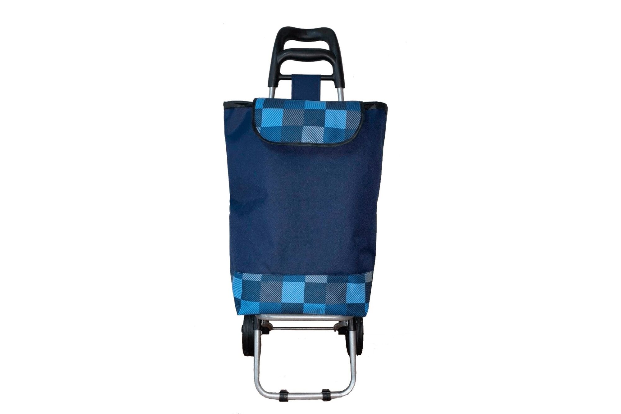 Хозяйственная тележка на 2 колесах FlexMet с сумкой, ткань, синяя №1 ТХС06