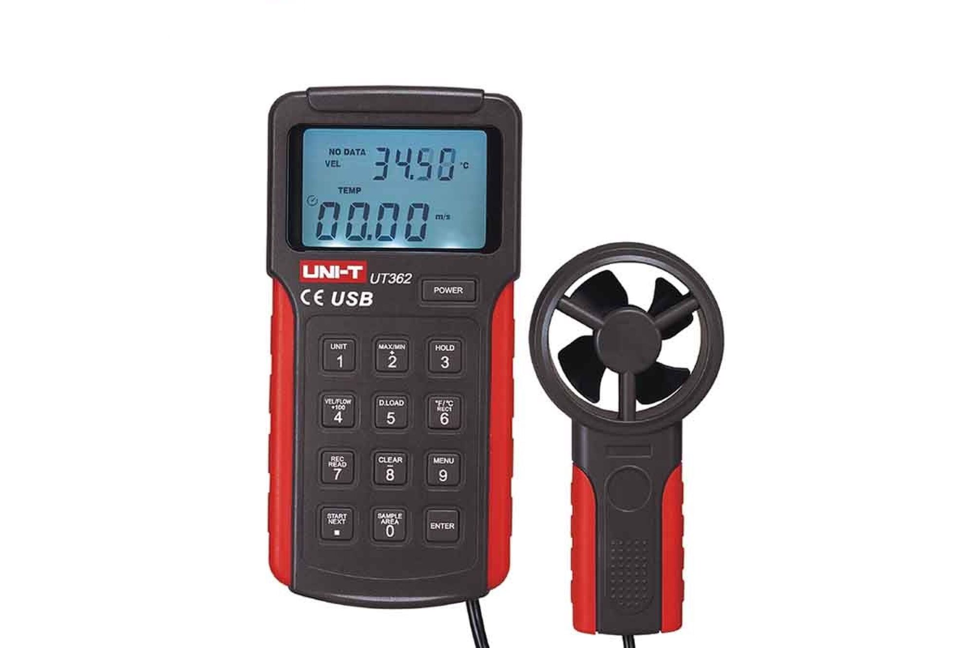 Цифровой анемометр-термометр с крыльчаткой UNI-T UT362 00-00002637