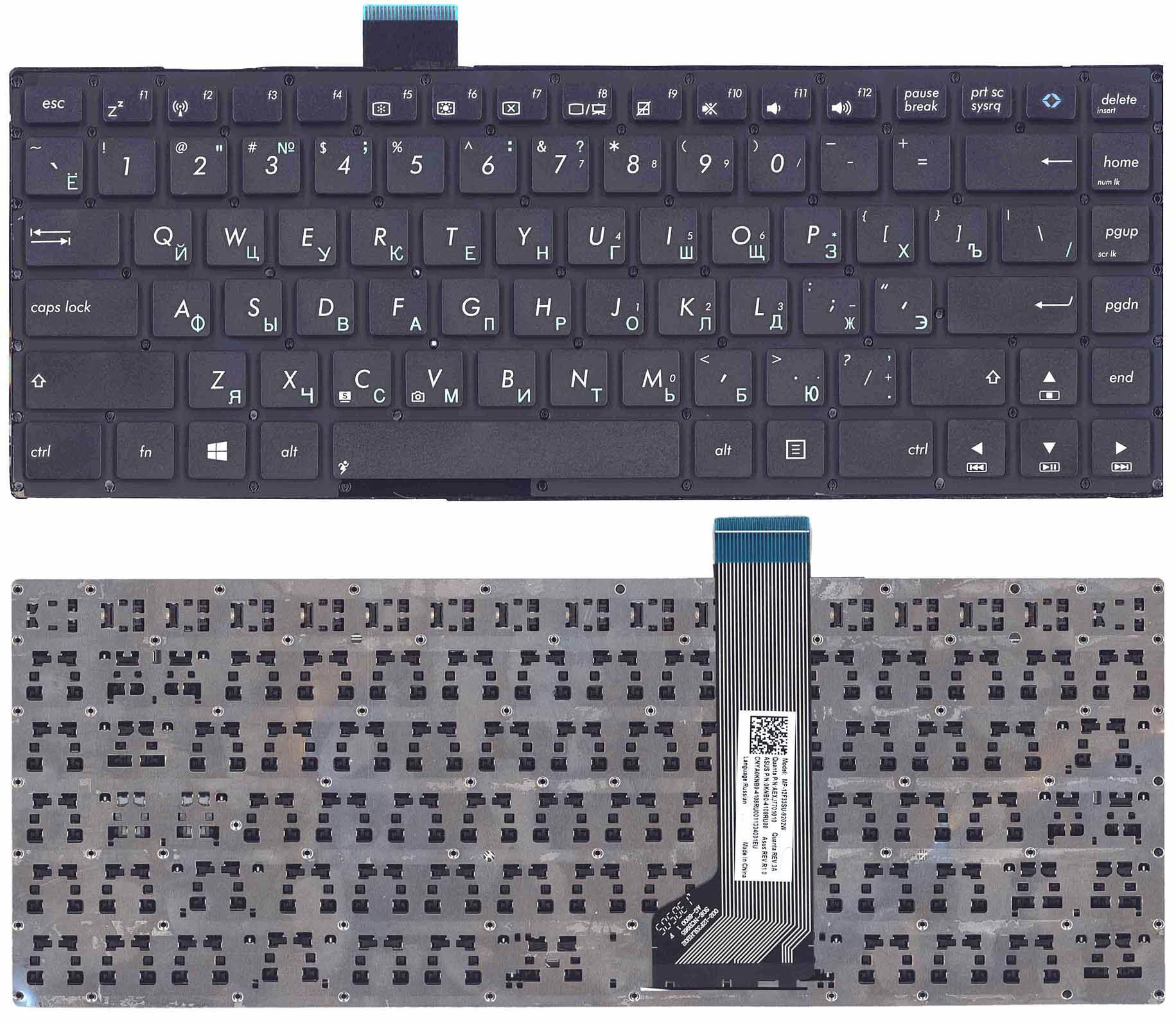 Клавиатура для Asus X402CA F402 S400 p/n: MP-12F33US-9201, AEXJ7U00010, 0KNB0-4107US00, 0KNB0-4124RU