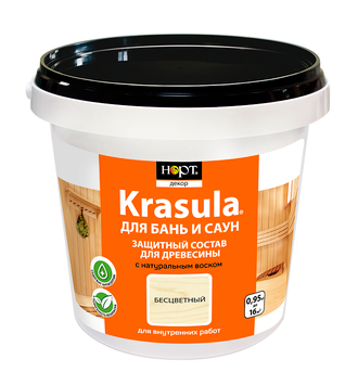 Пропитка для бань и саун защитная Krasula 0,9л