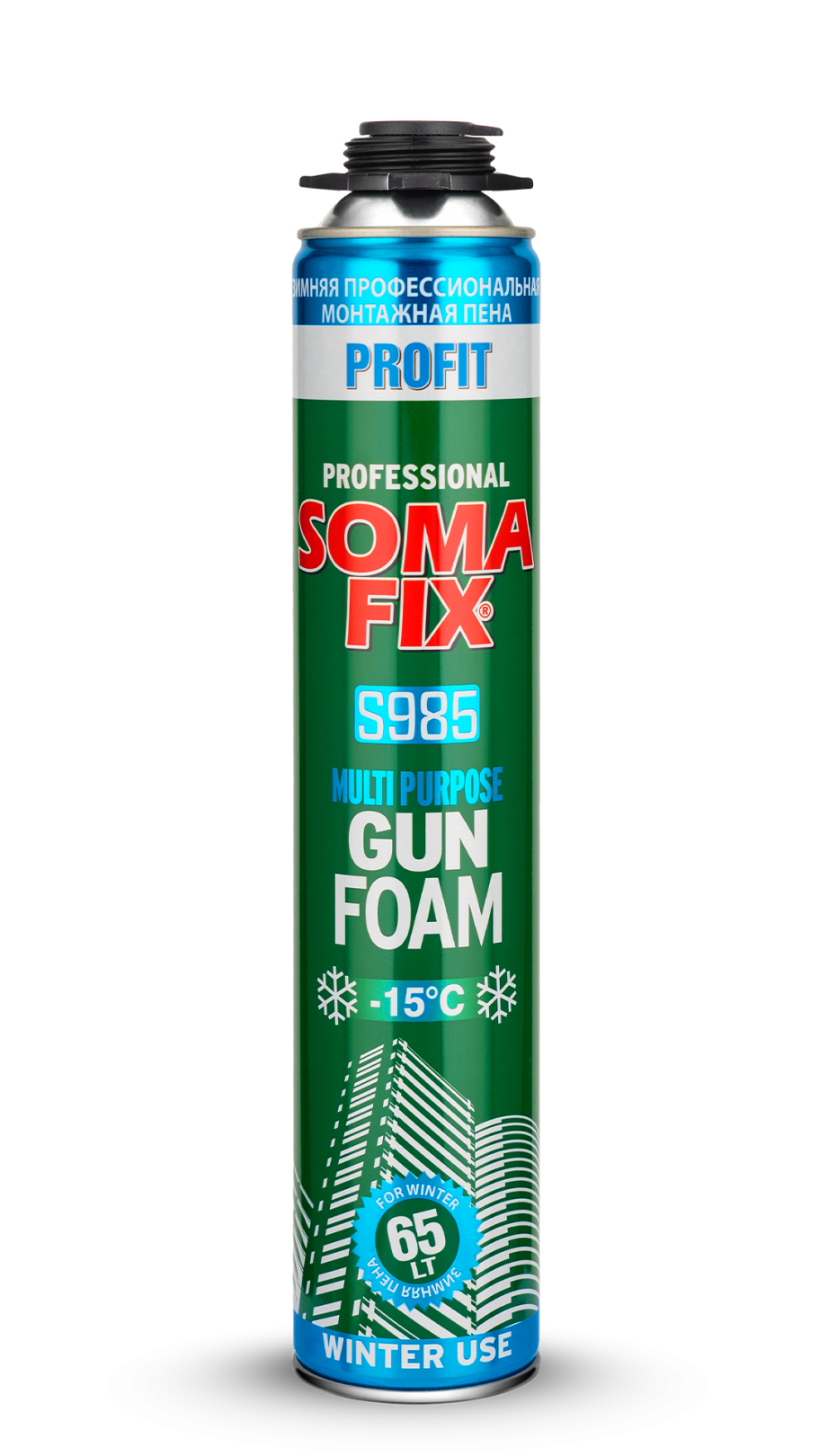 Пена монтажная профессиональная SOMA FIX Profit 800 мл (65 л выход), зимняя