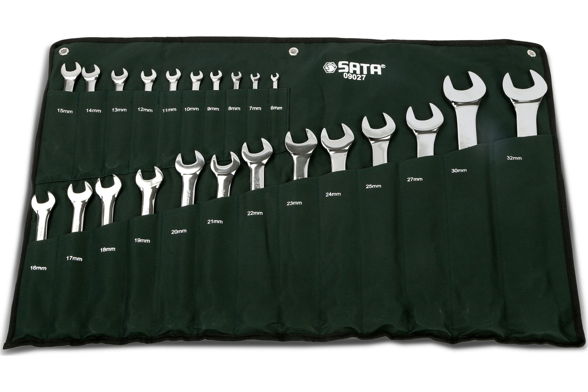 Набор комбинированных ключей SATA CR-V 23пр 6-32мм чехол(сумка)