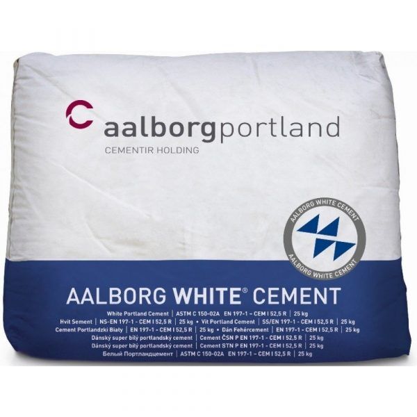 Цемент белый "Aalborg White Cement" CEM I 52.5 R (50 кг/мешок) ЕГИПЕТ
