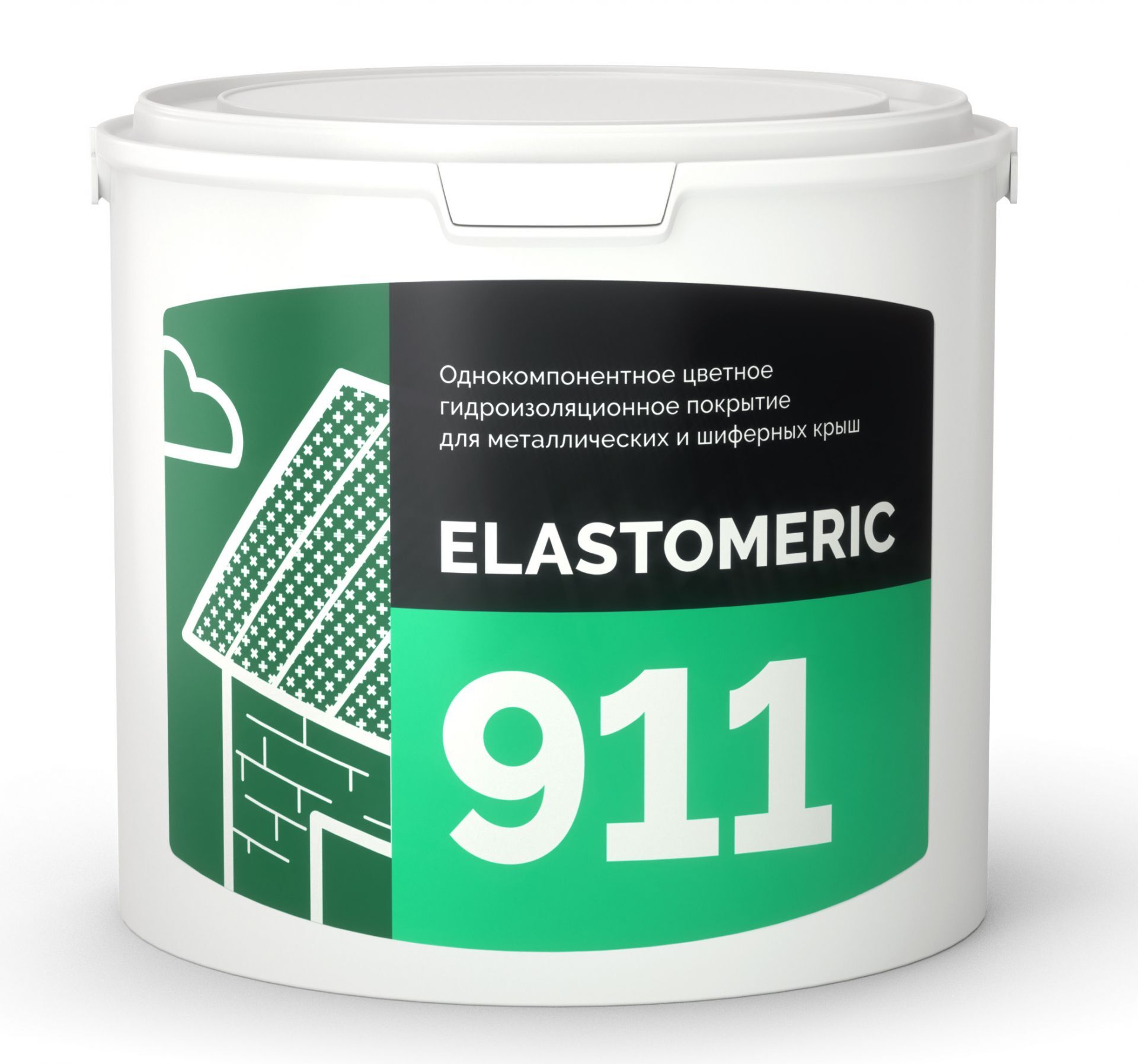 Гидроизоляция металлической и шиферной кровли - ELASTOMERIC 911 3 кг RAL 3003 красный рубин
