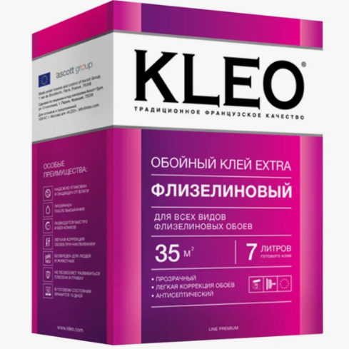 Клей для флизелиновых обоев KLEO EXTRA Флизелиновый 0.24 кг