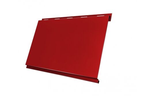 Сайдинг металлический Вертикаль classic 0,45 PE с пленкой RAL 3003 рубиново-красный