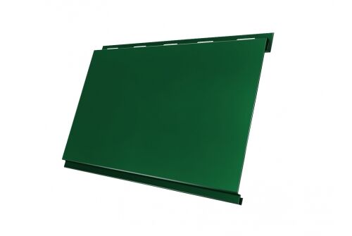 Сайдинг металлический Вертикаль classic 0,45 PE с пленкой RAL 6005 зеленый мох