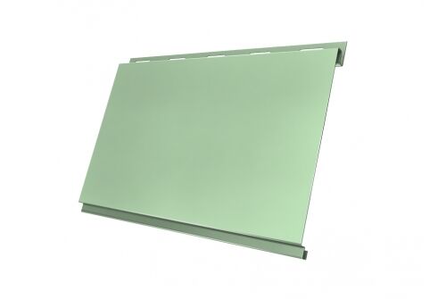 Сайдинг металлический Вертикаль classic 0,45 PE с пленкой RAL 6019 бело-зеленый