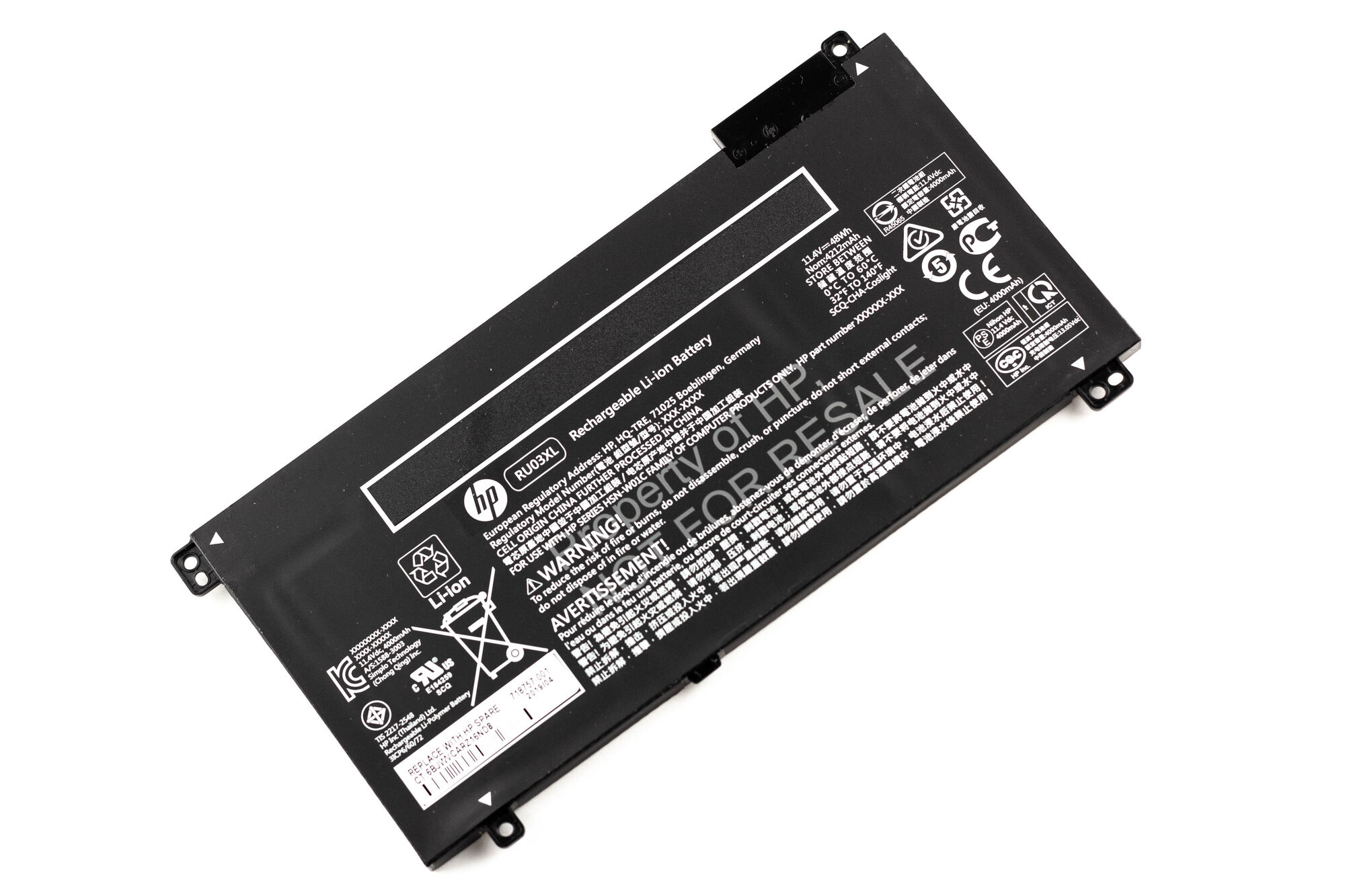 Аккумулятор для HP Probook x360 (11.4V 4200mAh) p/n: RU03XL