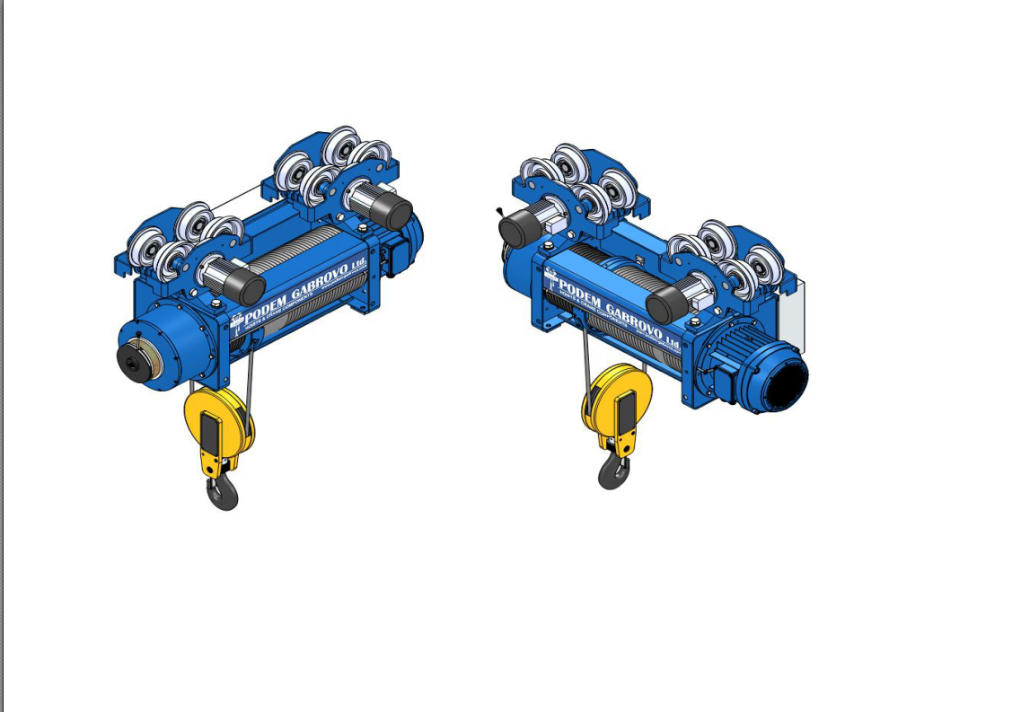 Тельфер электрический канатный EKK20 MH4-12 4/1 H6 V8Тр 5тн,высота подъёма  6м с уменьшенной строительной высотой, цена в Уфе от компании ИРМА-ПОДЪЕМ