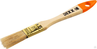 Кисть флейцевая DEXX деревянная ручка натуральная щетина индивидуальная упаковка 20 мм 0100-020_z02 