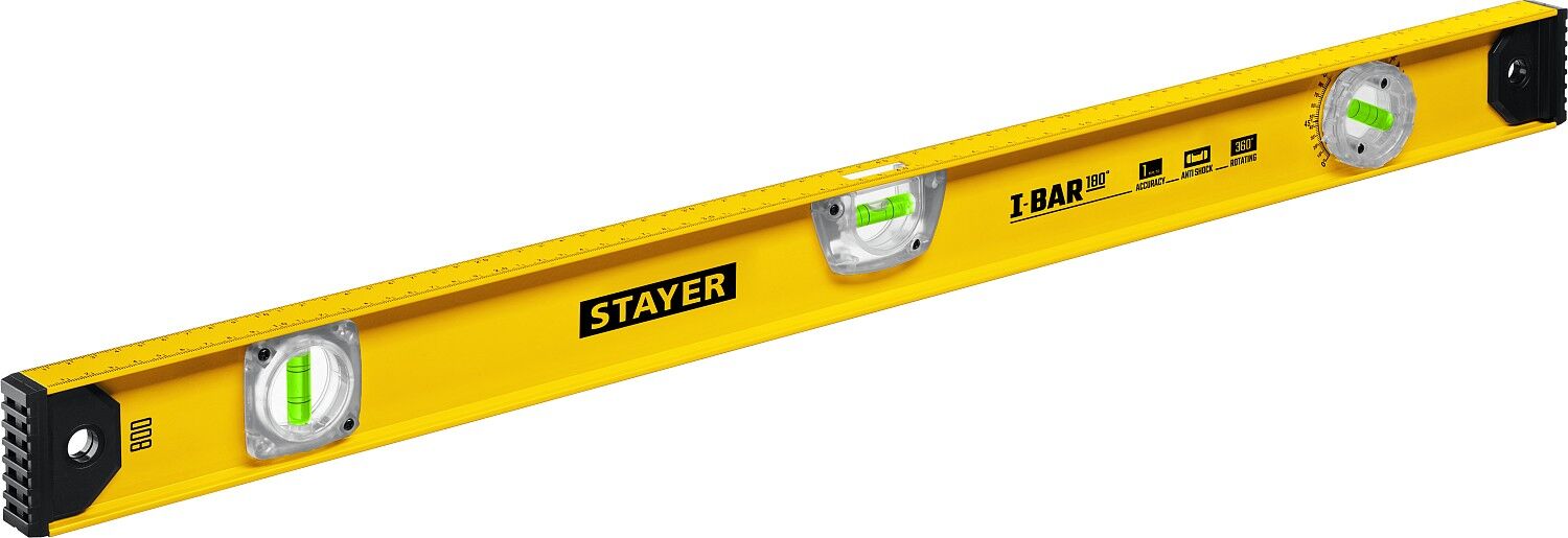 STAYER I-Bar 180˚, 800 мм, двутавровый, уровень с поворотным глазком (3470-080) 3470-080_z02