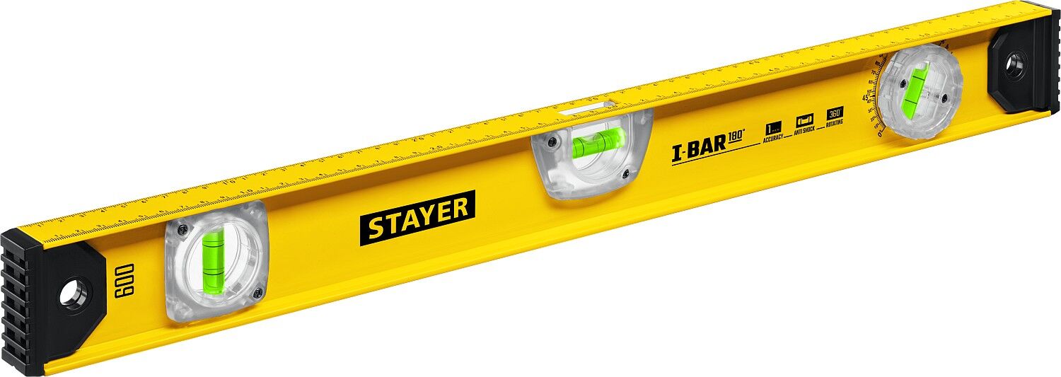STAYER I-Bar 180˚, 600 мм, двутавровый, уровень с поворотным глазком (3470-060) 3470-060_z02