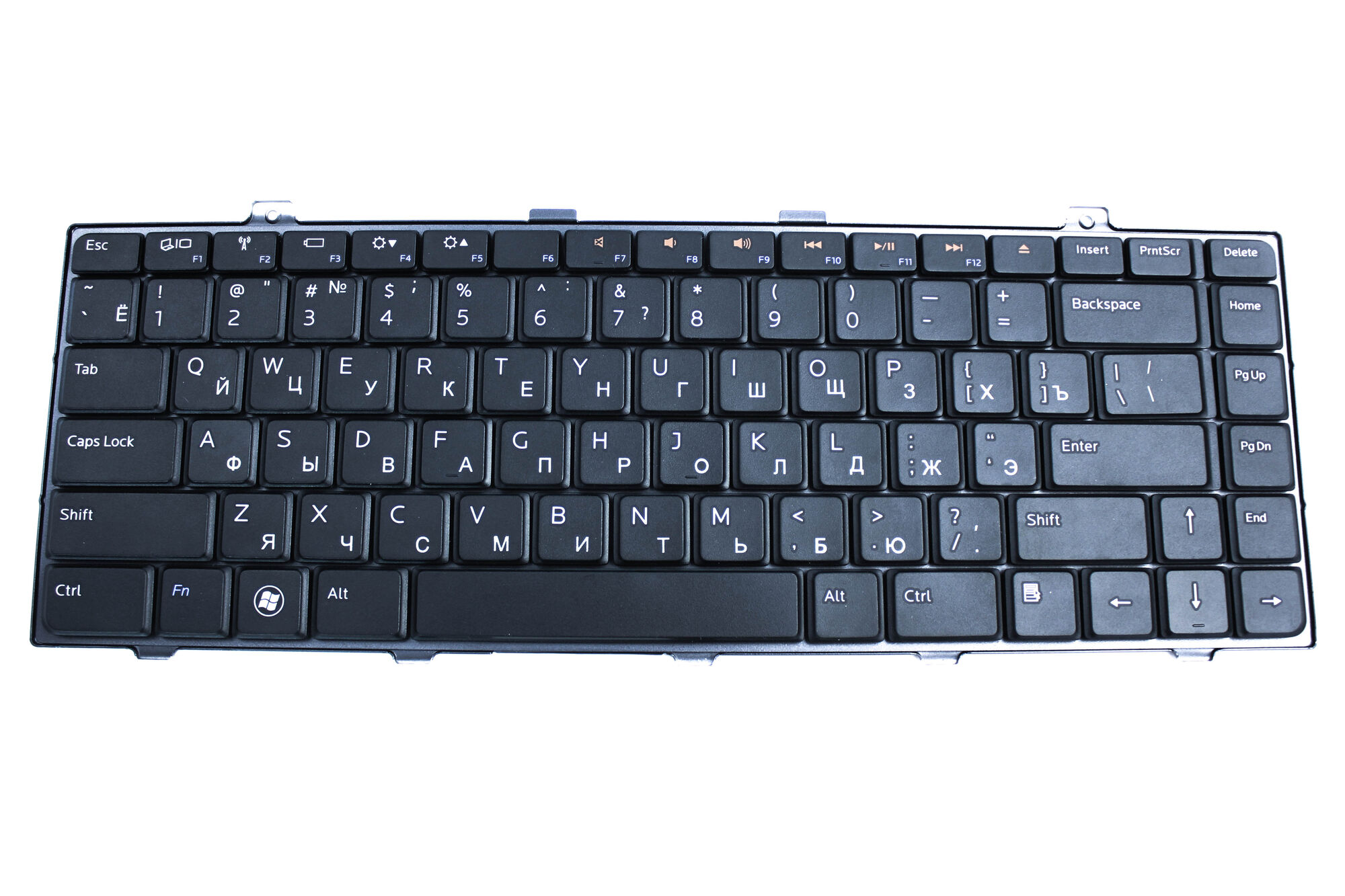 Клавиатура для ноутбука Dell 1450 1457 1458 Черная p/n: V100825JS1, 0MH8M3, MH8M3, AEGM6700110