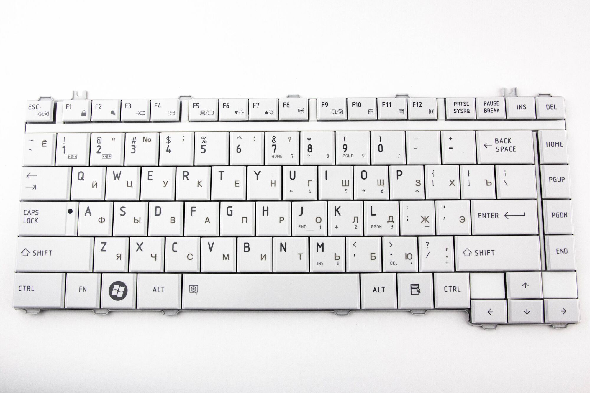 Клавиатура для ноутбука Toshiba A200 A300 L300 M300 белая p/n: NSK-TAJ01 9J.N9082.J01 6037B0028302