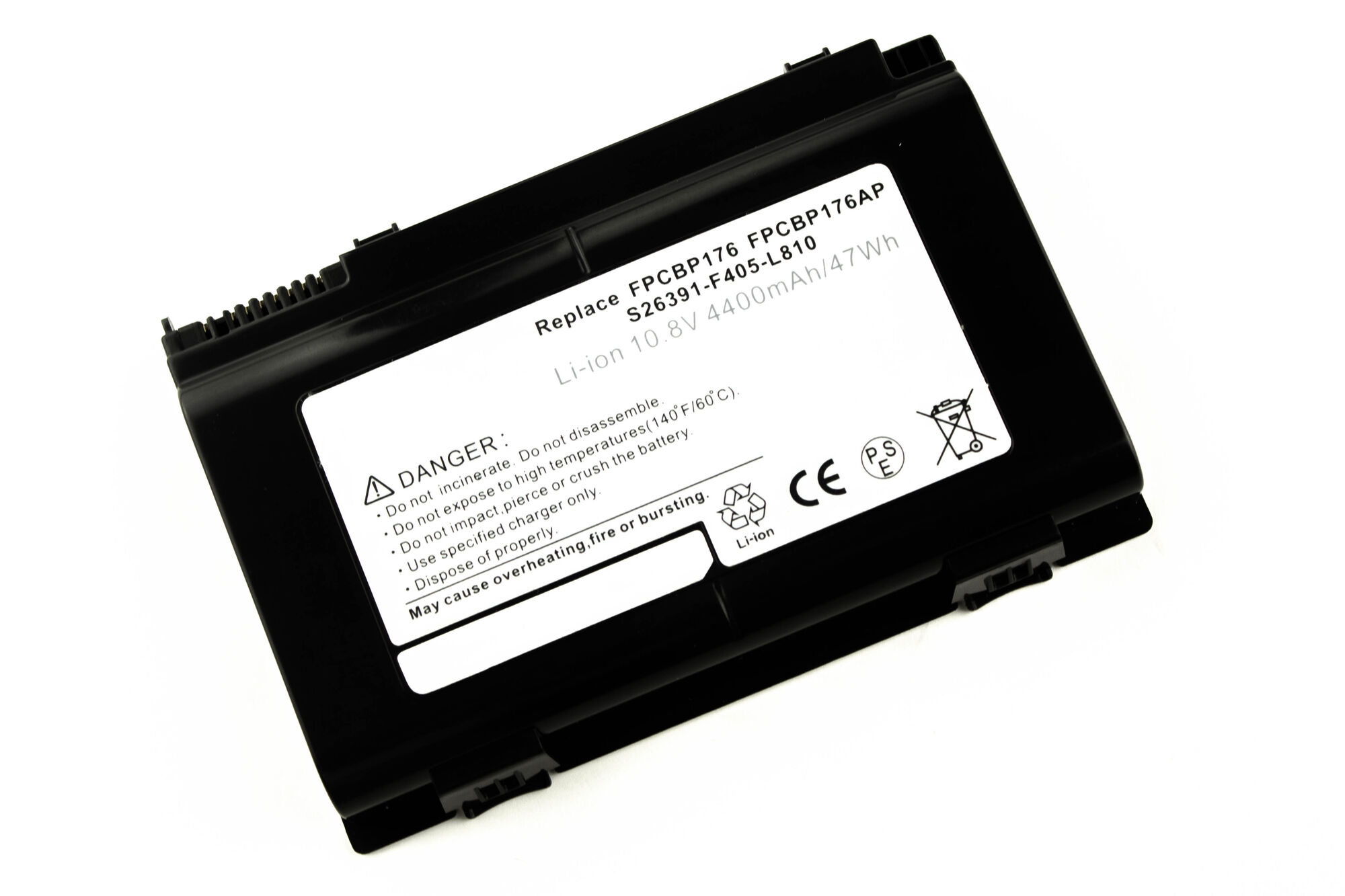 Аккумулятор для Fujitsu LifeBook A1220 A6210 (10.8V 4400mAh) BLACK OEM p/n: FPCBP176 BP176-3S2P FUJITSU