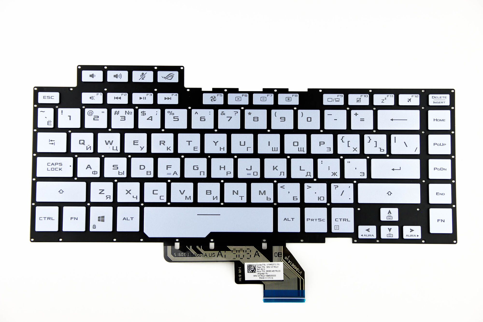 Клавиатура для Asus GX502GV GU502DU p/n: V184662F, 0KN1-971RU21