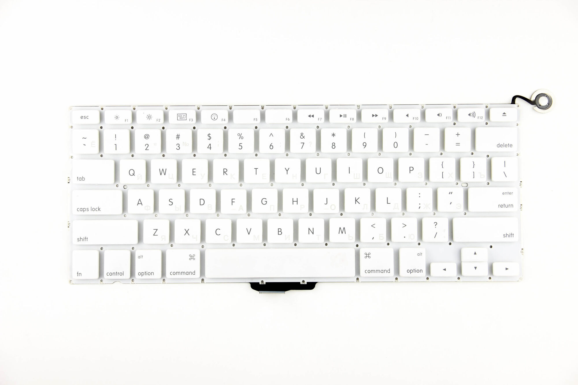 Клавиатура для Apple A1342 белая горизонтальный Enter Ver.2
