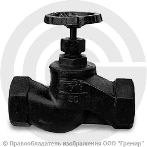Клапан запорный чугунный муфтовый Ду-65 Ру-16 ВР (ВН) (Т