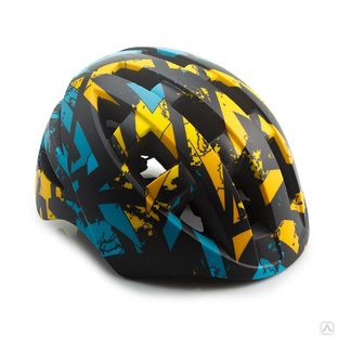 Шлем велосипедный детский Cigna WT-022 (жёлтый/бирюзовый/чёрный, 48-53см) 
