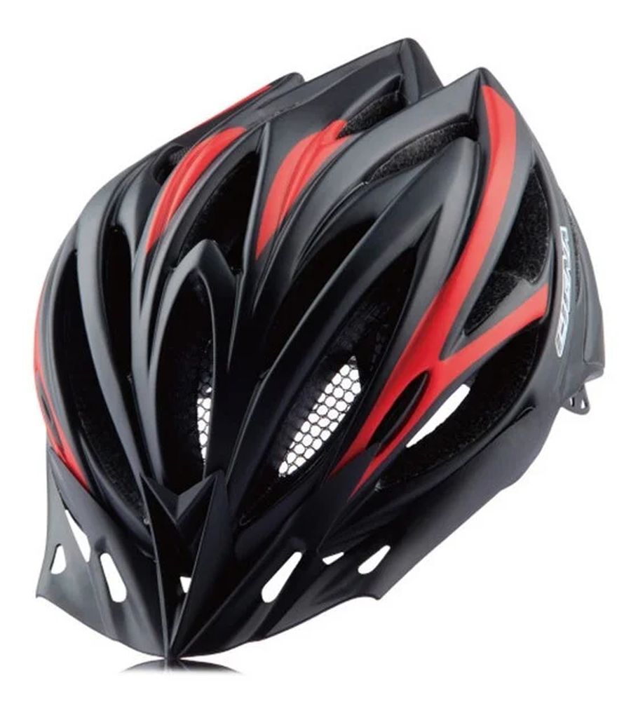 Шлем велосипедный Cigna WT-068 (чёрный/красный, 57-61см)