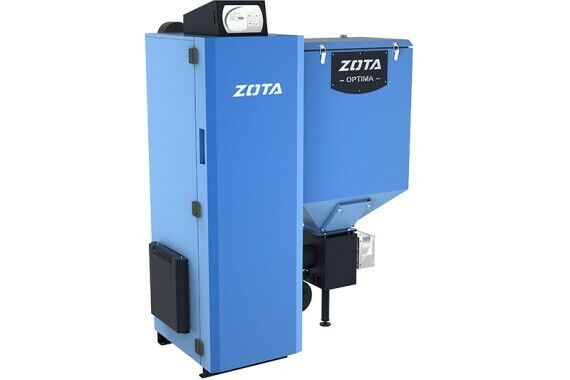 Автоматический твердотопливный котел длительного горения Zota Optima 40 кВт, до 7 суток