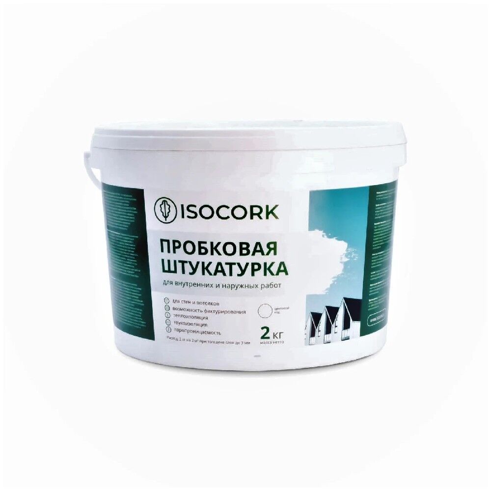 Пробковое покрытие напыляемое Isokork Универсал 12 кг гофрокороб