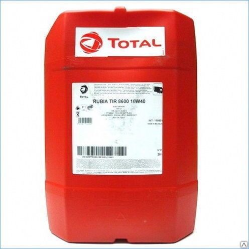Моторное масло Total RUBIA TIR 8600 10W40 20л